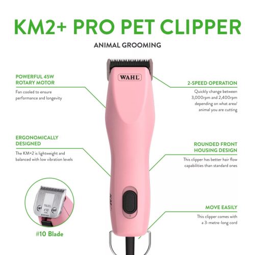 Wahl KM2+ Pink Animal New Clipper ergonomski stroj za šišanje