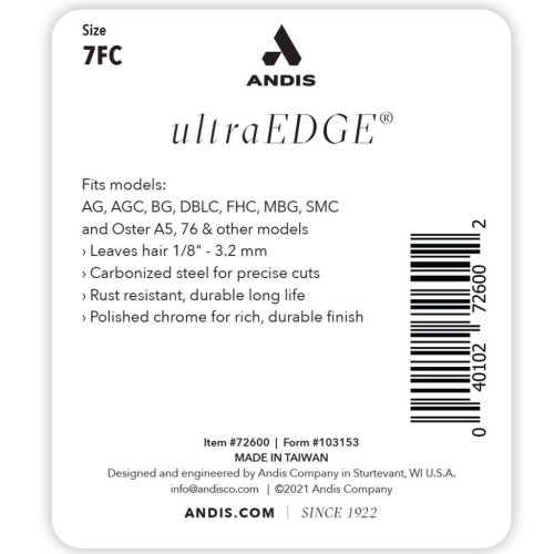 Andis UltraEdge oštrica veličine 7FC, s duljinom reza 3,2 mm