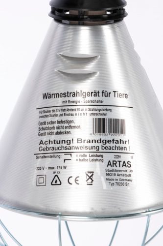 Infracrvena lampa sjenilo s kabelom 5 m i preklopnim prekidačem za žarulju 175 W