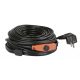 Grijaći kabel protiv smrzavanja za vanjsku i unutarnju uporabu, s termostatom, 230 V 128 W 8 m