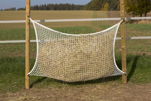 Bijela mreža za sijeno s okcima 3x3 cm - 160x100 cm