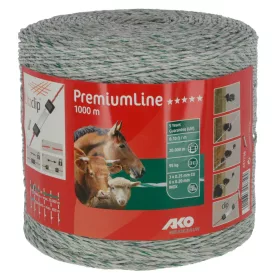   Ako Premiumline električni pastir – vodljiv konop 1000 m 0,10 ohm/m