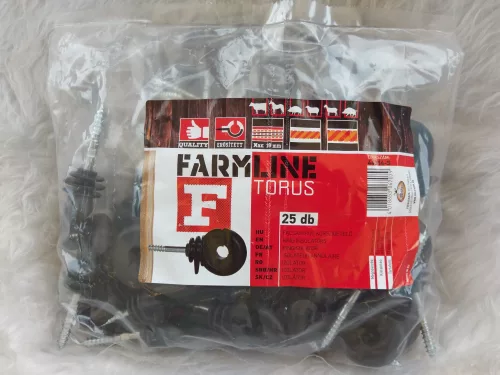 FarmLine Torus F drveni vijčani izolator za električni pastir – za vodove – 25 kom