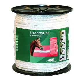   AKO EconomyLine električni pastir vodič, bijeli, 3,87 ohm/m - 200 m x 6 mm