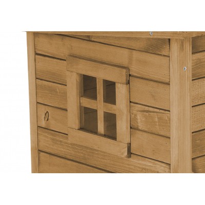 Rustica kućica za mačke sa silikonskim vratima, 57 x 45 x 43 cm