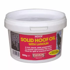   Solid Hoof Oil with Lanolin – Crna kruta mast za kopita s lanolinom, ljekoviti pripravak za konje 500 g